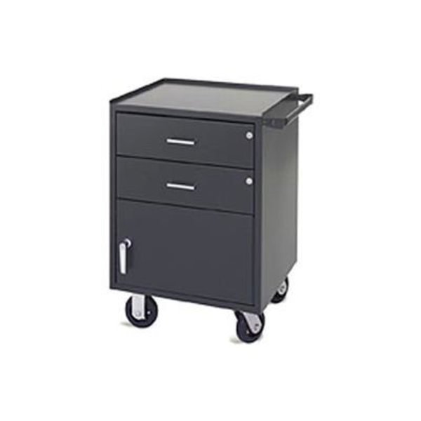 Valley Craft Valley Craft Vari Tuff Mobile Utility Cabinet, 2 Drawers, 1 Compartment, 23"W x 20"D, Gray F81842A7